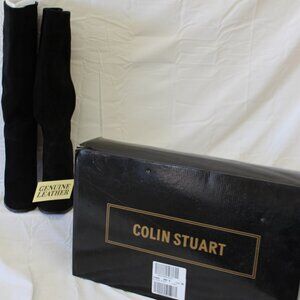 Genuine Leather Black Knee High Boots